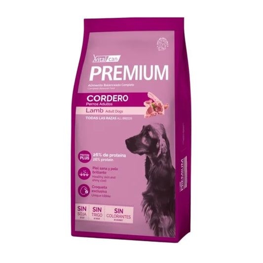 Vitalcan Premium Perro Adulto Raza Media - Cordero 20 Kg + REGALO