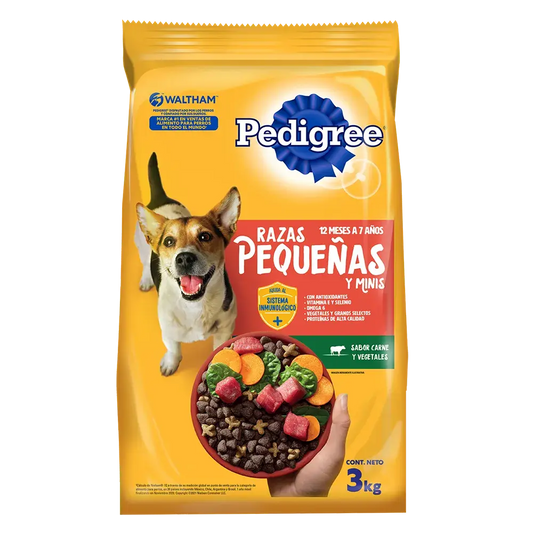 Pedigree Perro Adulto Raza Pequeña - 8 Kg + REGALO