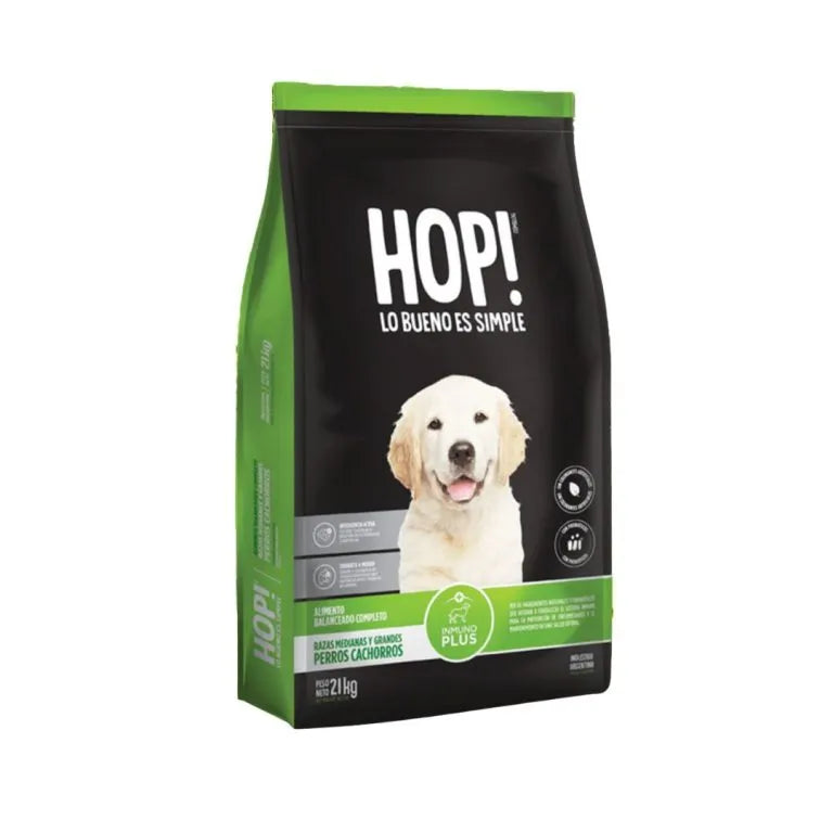 Hop Perro Cachorro Raza Media y Grande - 21 Kg + REGALO