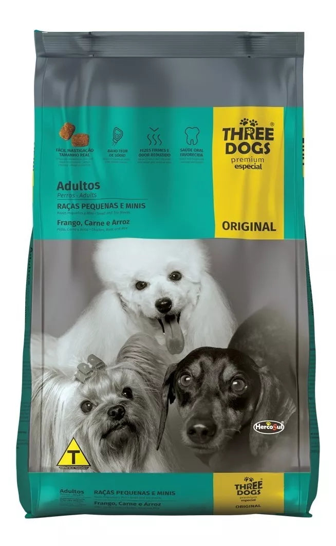 Three Dogs Perro Adulto Raza Pequeña - 10,1 Kg + REGALO