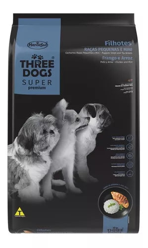 Three Dogs Premium Perro Cachorro Raza Pequeña - 10,1 Kg + REGALO